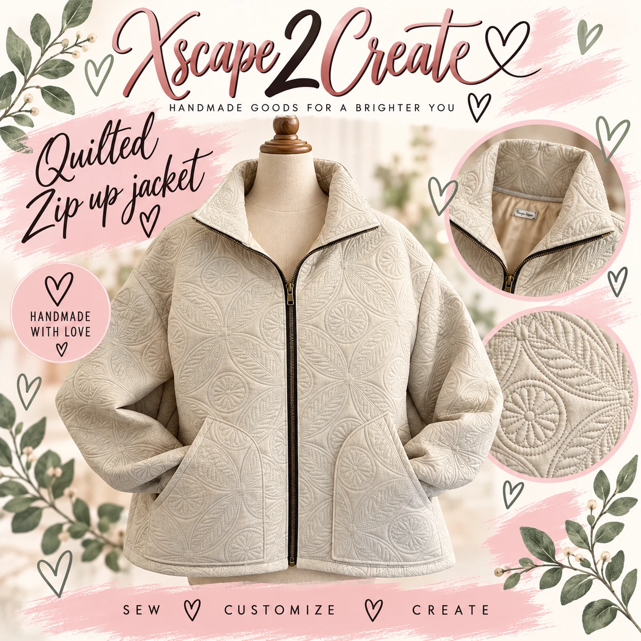Quilted Zip up jacket
