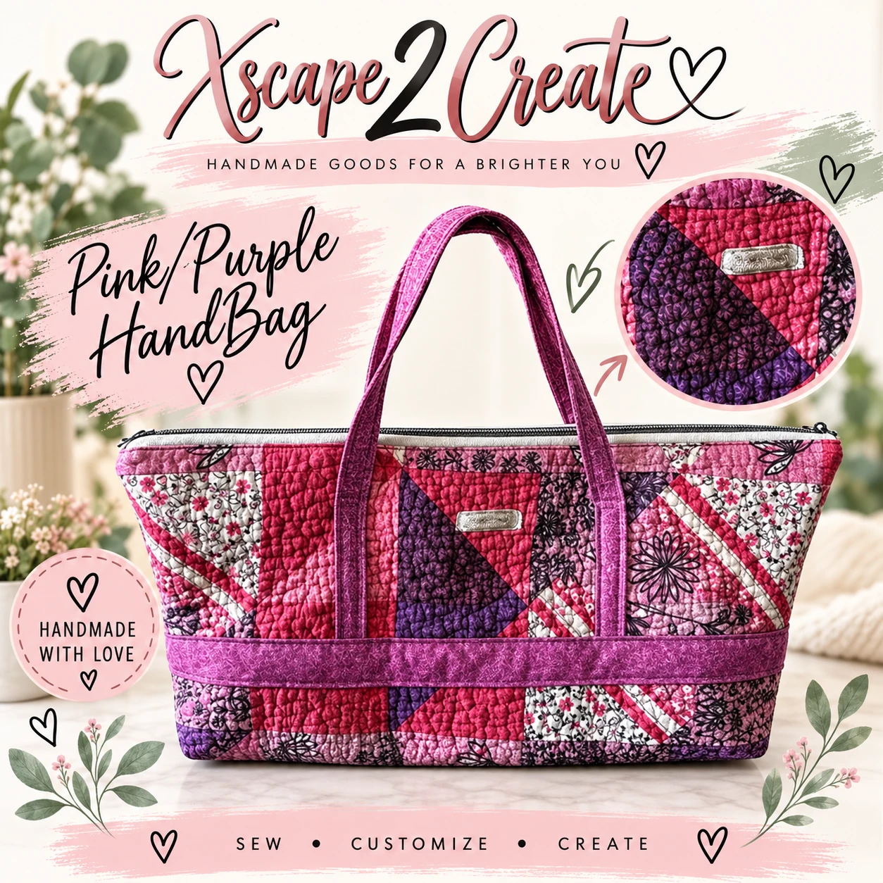 Pink/Purple HandBag